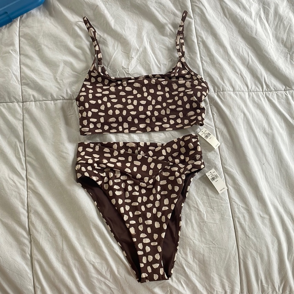 NWT Aerie high rise bikini set size M